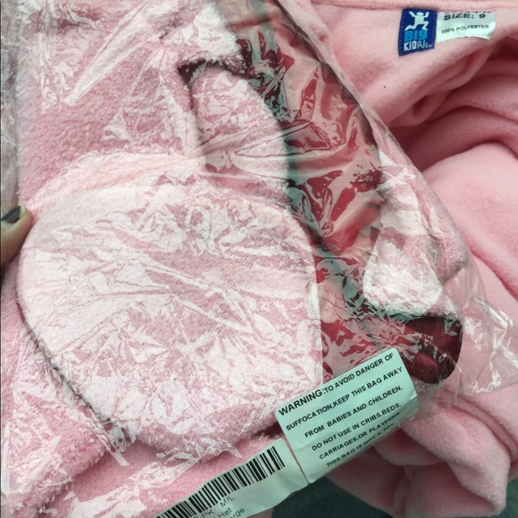 Pajama City Bunny Footed Onesie PJ's w Bunny Ears NEW - Picture 6 of 6